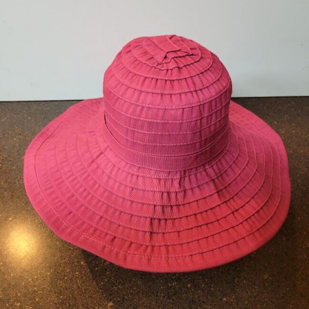 San Diego Hat Company Fuchsia Pink Sun Hat Women One Size Foldable Packable